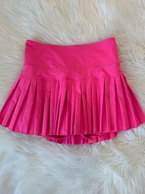 Gold Hinge Pleaded Hot Pink Athletic Skirt XS With Pockets